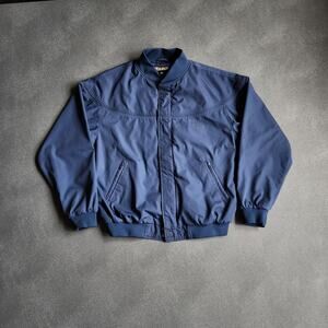 Vintage Y2K Haband Dark Blue Full Zip Polyester Casual Jacket Large